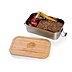 Lunchbox Edelstahl mit Bambusdeckel, mit Logo-Lasergravur