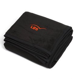 Geschenk für Weihnachten, edle Kuscheldecke bestickt für LBS, Wolfratshausen