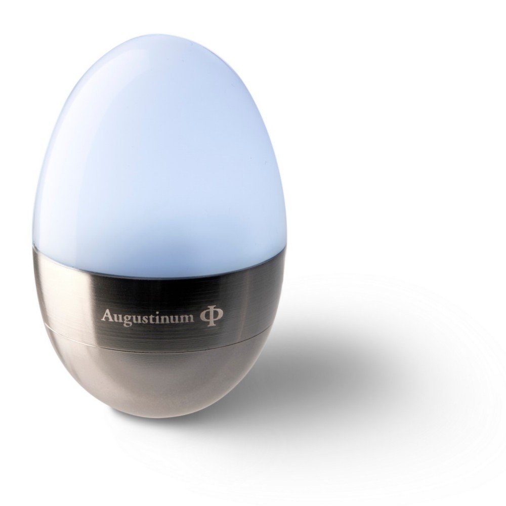 Eggtivate: Oringinelle Nachttischlampe mit weißem LED-Licht als veredelter Werbeartikel mit Gravur