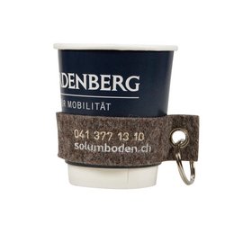 bedruckte Filzbanderole, die gleichzeitig als Schlüsselanhängeer genutzt werden kann aus der Lerche: Manufaktur