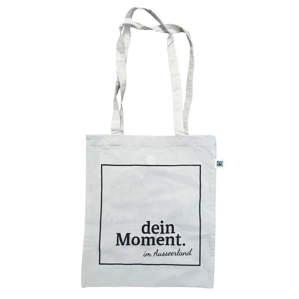 Werbetasche aus Fairtrade-Baumwolle mit Logo bedruckt