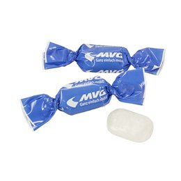 Süße Werbe-Eisbonbons im bedruckten Werbewickler für MVG