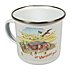 Emaille-Becher  Metall, umlaufend bedruckt