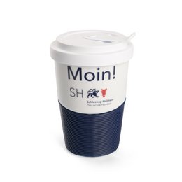 Bedruckter, ergonomisch geformter Coffee to go Becher &quot;Schleßwig Holstein. Der echte Norden&quot;