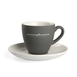 Bedruckte Espressotasse mit Untertasse aus Porzellan, mit farbig wählbarer Hydroglasur, matte Oberfläche