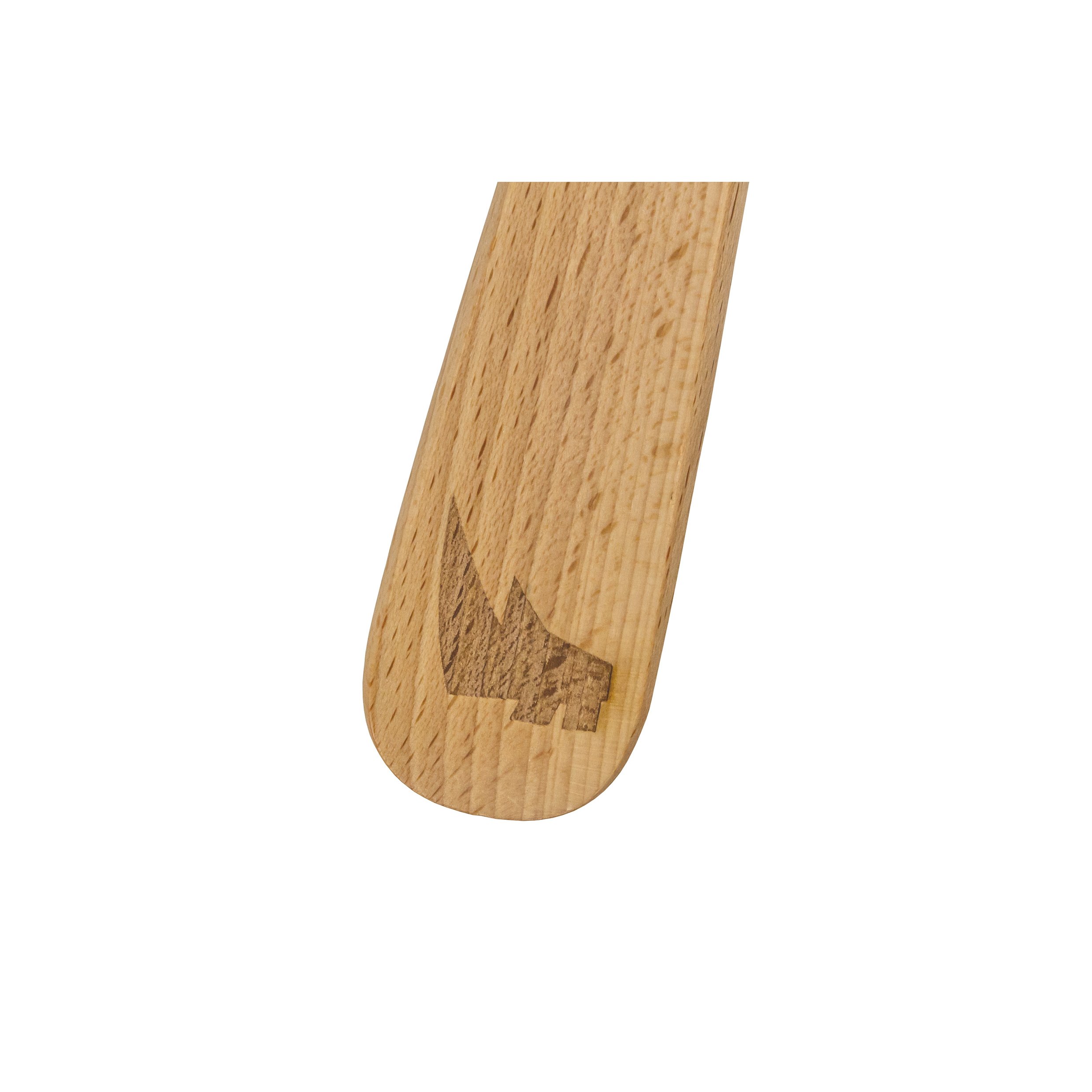 XXL Schuhlöffel Holz mit Logo-Lasergravur Motiv Nashorn