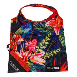 Faltbare, nachhaltige Werbe-Einkaufstasche mit vollflächigem Bilderdruckmotiv im Sublimations-Druckverfahrenfür unterwegs