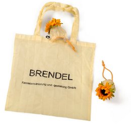 Faltbare, nachhaltige und wiederverwendbare Sunflower Werbe-Tragetasche faltbar