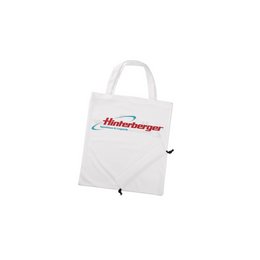 Bedruckte, faltbare und nachhaltige Mehrweg-Einkaufstasche in Herzform  als praktischer Streuartikel