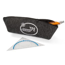 Beidseitig bestickbares Federmäppchen aus Wollfilz, vielseitig einsetzbar