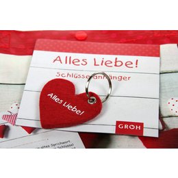Filz-Herz Schlüsselanhänger