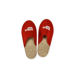 Filz-Pantoffeln mit Druck als Werbeartikel