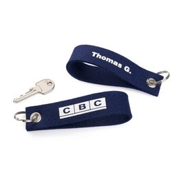 personalisierter Werbedruck auf Filz-schlüsselanhänger Schlaufe bei Lerche: