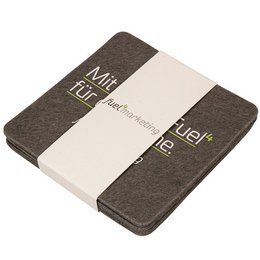 Bedruckte Filz Untersetzer mit Logo und bedruckter dekorativer Werbebanderole
