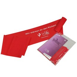 Fitness- und Gymnastikband mit Logo bedruckt aus Naturlatex