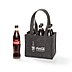 Hochwertige Sonderanfertigung bedruckte Flaschen-Tragetasche aus Wollfilz als Werbeartikel für Coca-Cola