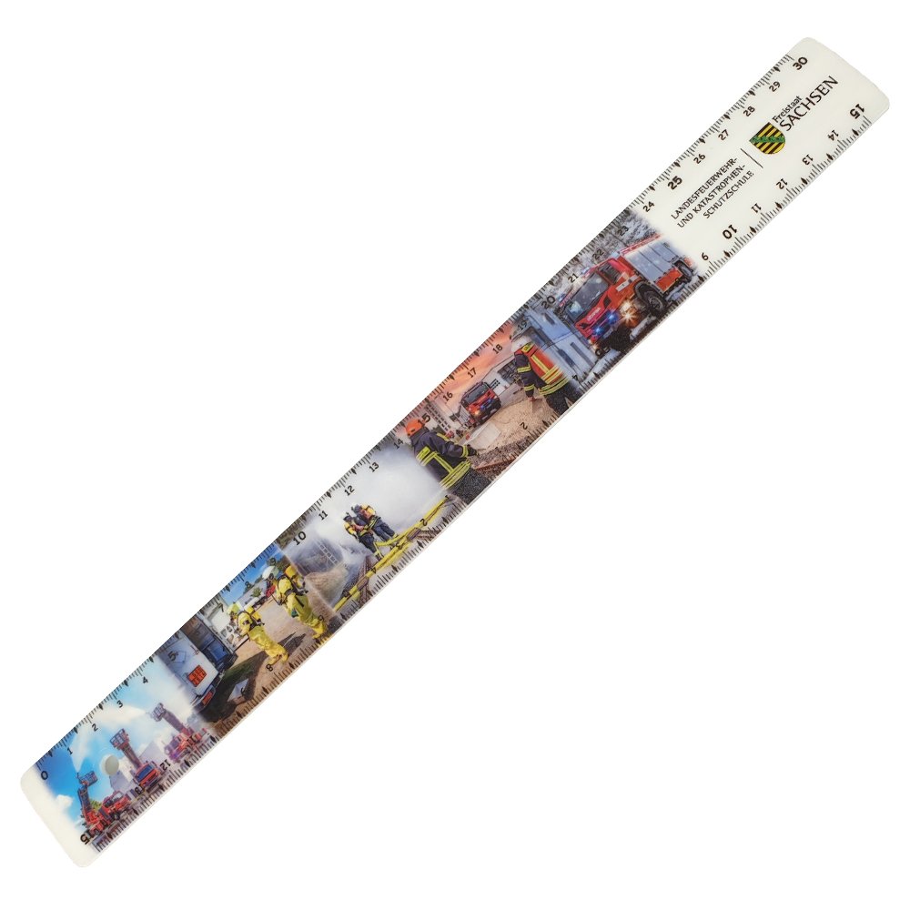 Flexilineal 30 cm mit vollflächigem Werbedruck
