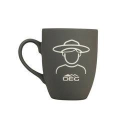 Werbetasse Porzellan Form 149  mit weicher, matten Velvety-Beschichtung und Lasergravur