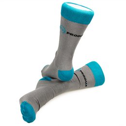 Freizeitsocken mit Werbemotiv eingewebt, auch aus Bio-Baumwolle