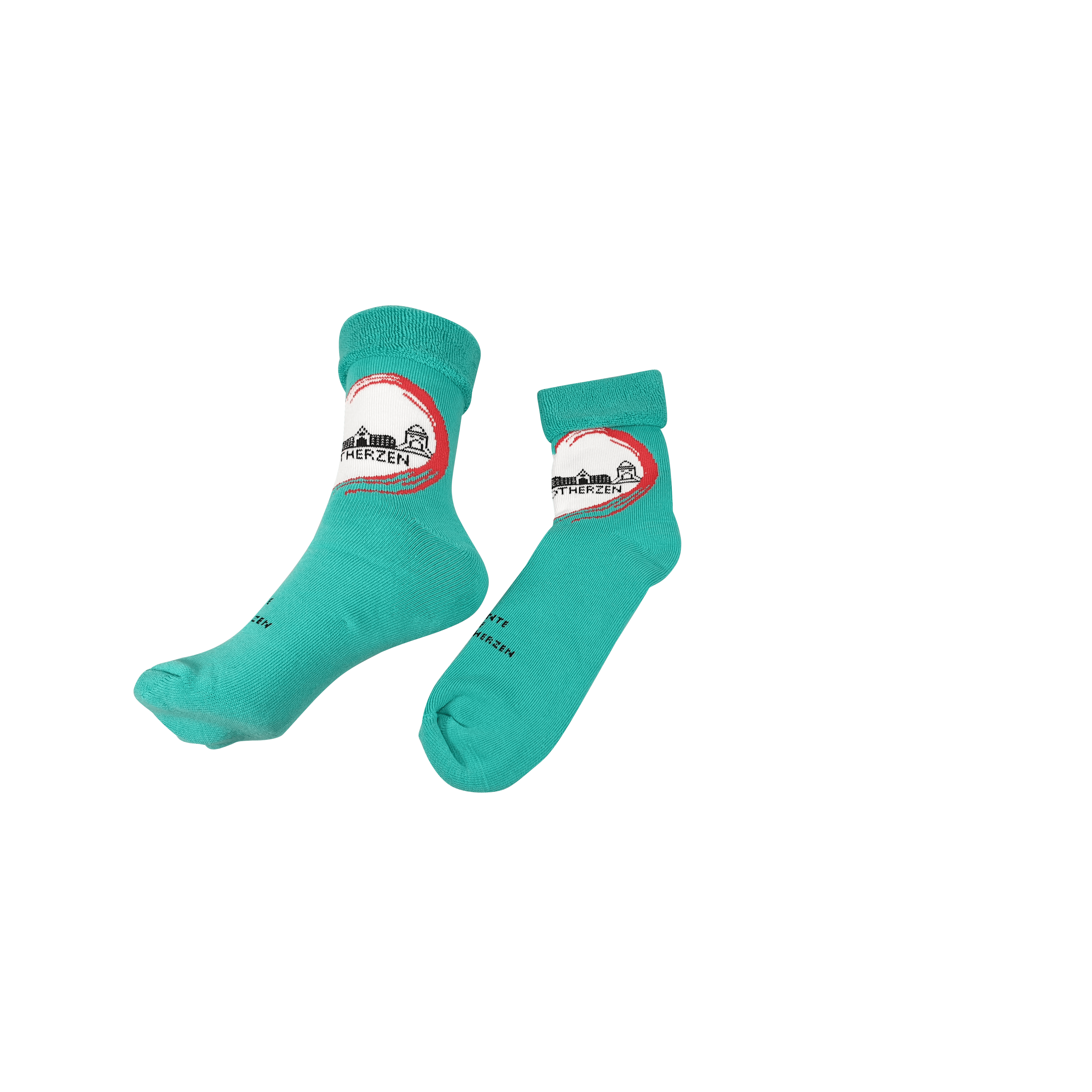Bunte Logo-Socken mit mehrfarbigem Motiv