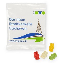 Süße Werbung: Fruchtgummi-Tüte von TROLLI mit individuellem Druck als Werbemittel 