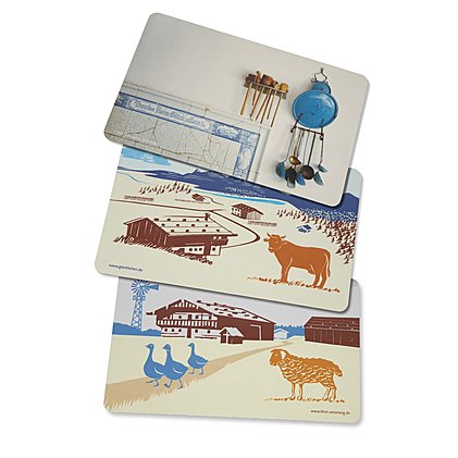 Frühstücksbrettchen Resopal mit vollflächigem Digitaldruck gestaltet