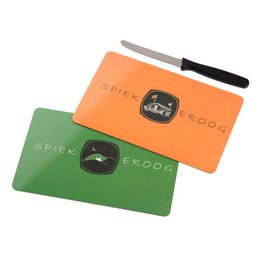 bedruckte Frühstücksbrettchen aus Resopal für Kiosk am Zeltplatz in Spiekeroog