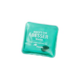 Gel-Wärmekissen „Quadrat“ bedruckt mit Firmenwerbung von Elektrofachbetrieb Praml