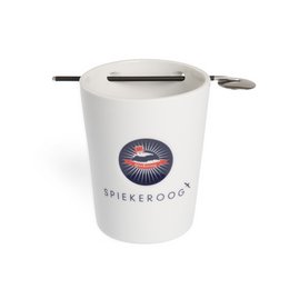 Raffiniert kombiniert: Kaffeebecher „Spoonmug“ aus Porzellan Form 786 mit Löffel und Logodruck