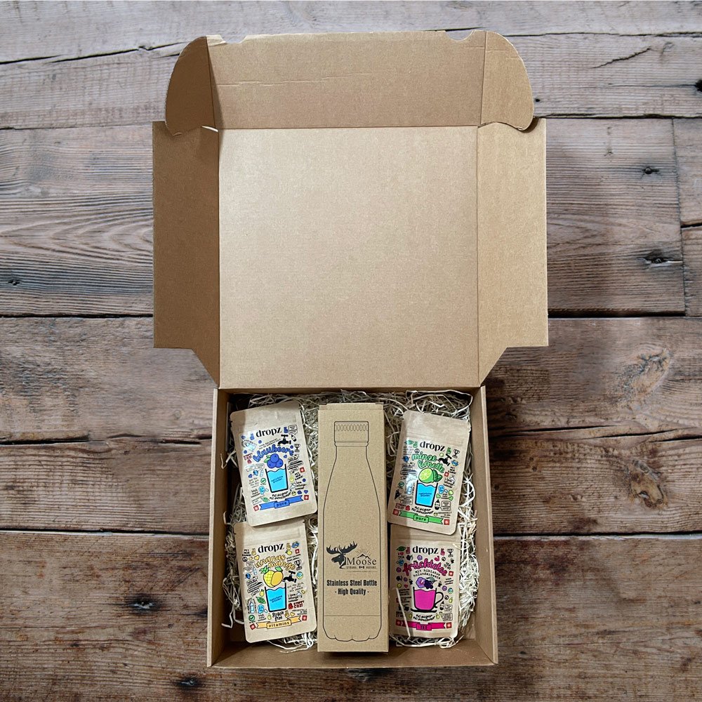 4 Geschmacksrichtungen der Brause Drops mit individuellem Etikett