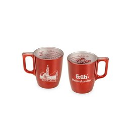 Glühweinbecher aus Glas mit Innendekor und Druck außen