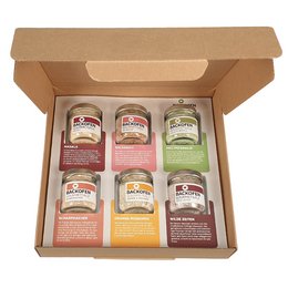 Gourmetsalze in individueller bedruckbarer Box