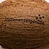 Werbe-Kokosnuss mit individueller Logo-Lasergravur als Messe und Rekrutierungsgeschenk