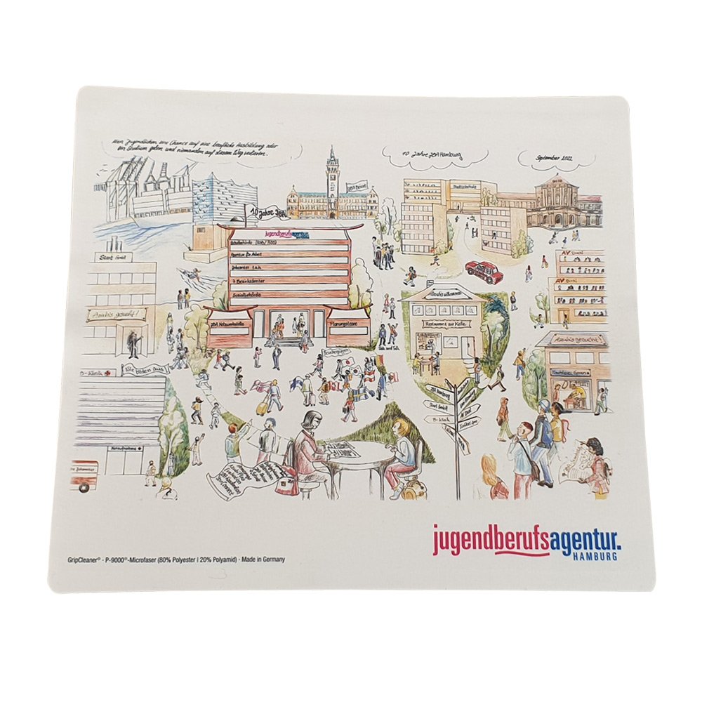 Mikrofasertuch Mousepad mit individuellem Werbedruck 