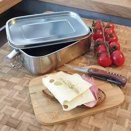 Premium-Lunchbox, auslaufsicher mit individueller Logo-Lasergravur