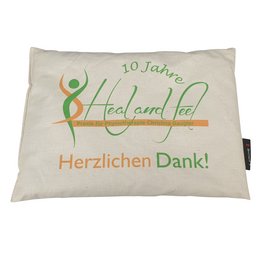 Traubenkernkissen individuell mit Firmenwerbung bedruckt