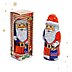 Nikolaus mit Werbebox als Werbemittel auf weißem Hintergrund