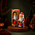 Schokoladen Nikolaus in bedruckter Werbebox als süßes Werbemittel in weihnachtlichem Moodbild
