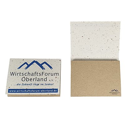 Nachhaltiger Werbe-Haftnotizblock aus Graspapier