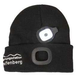 Strickmütze Headlight mit Werbe-Stick und wiederaufladbarer LED-Lampe