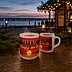 Glühwein-Henkelbecher aus Glas mit Logo für die Benefizveranstaltung am Ammersee als Werbemittel