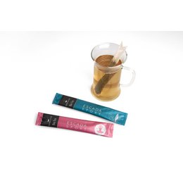Hochwertige Tee-Sticks individuell bedruckt als heißes Werbemittel für Escada ES International