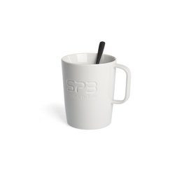 Hochwertige Kaffeetasse aus Porzellan Form 140 mit Logogravur als Werbemittel