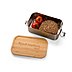 Hochwertige Lunchbox aus Edelstahl mit Bambusdeckel