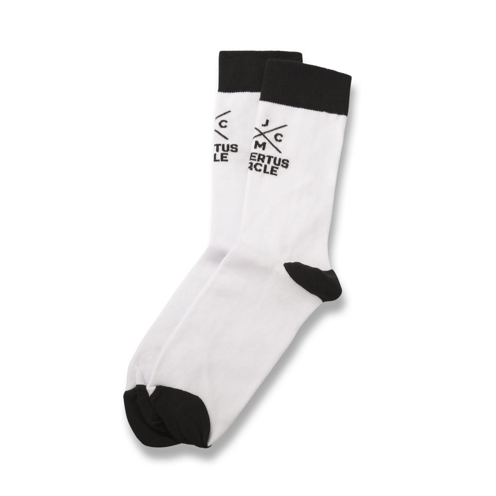 Werbesocken black and white  in individuellen Firmenfarben mit Logo-Einwebung