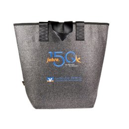 Individuell bestickter Filz Shopper für VR- und Raiffeisenbank