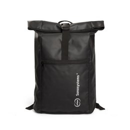 Bedruckter Werbe-Kurier-Rucksack aus LKW Plane mit Rollverschluß