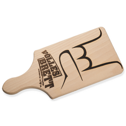 Originelles Buchenholz Brotzeitbrett mit Motiv-Einbrand