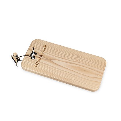 Eschenholzbrett inklusive Laserschnitt und Einbrand