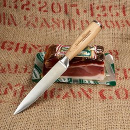 Universelles Küchenmesser mit Edelstahlklinge und Bambusgriff